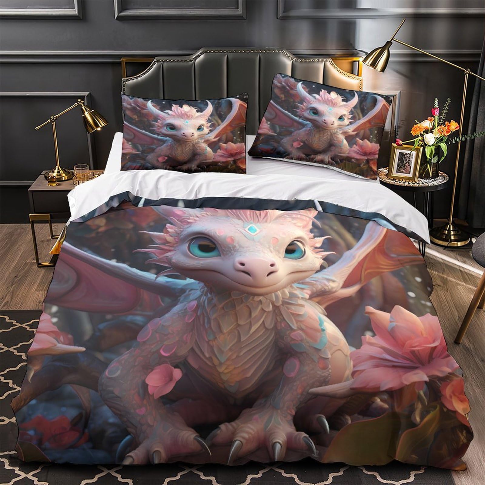 Housse de couette microfibre super doux animaux safari pour lit enfant