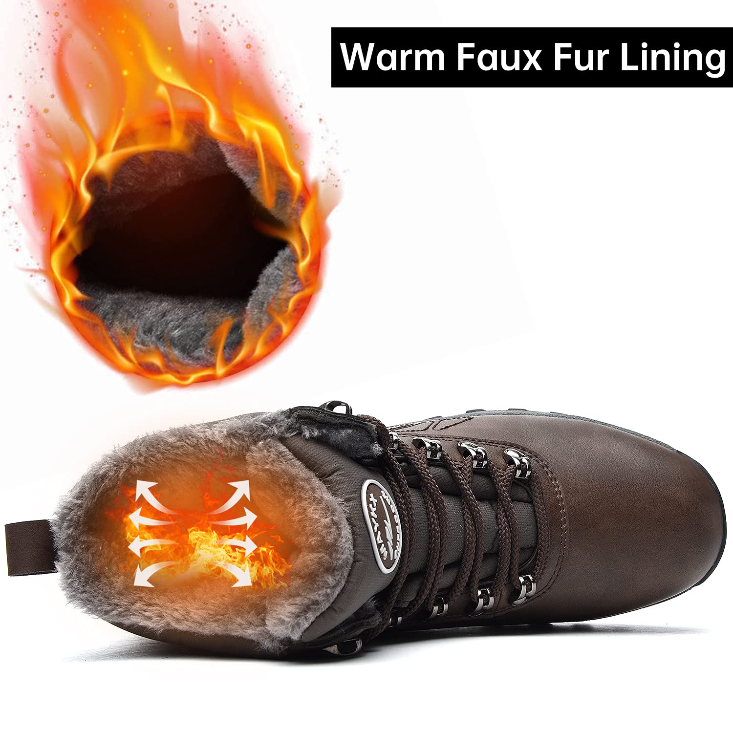 Light Warm Antislip Leather Boots - Premium Winter Trekking Footwear main image 0