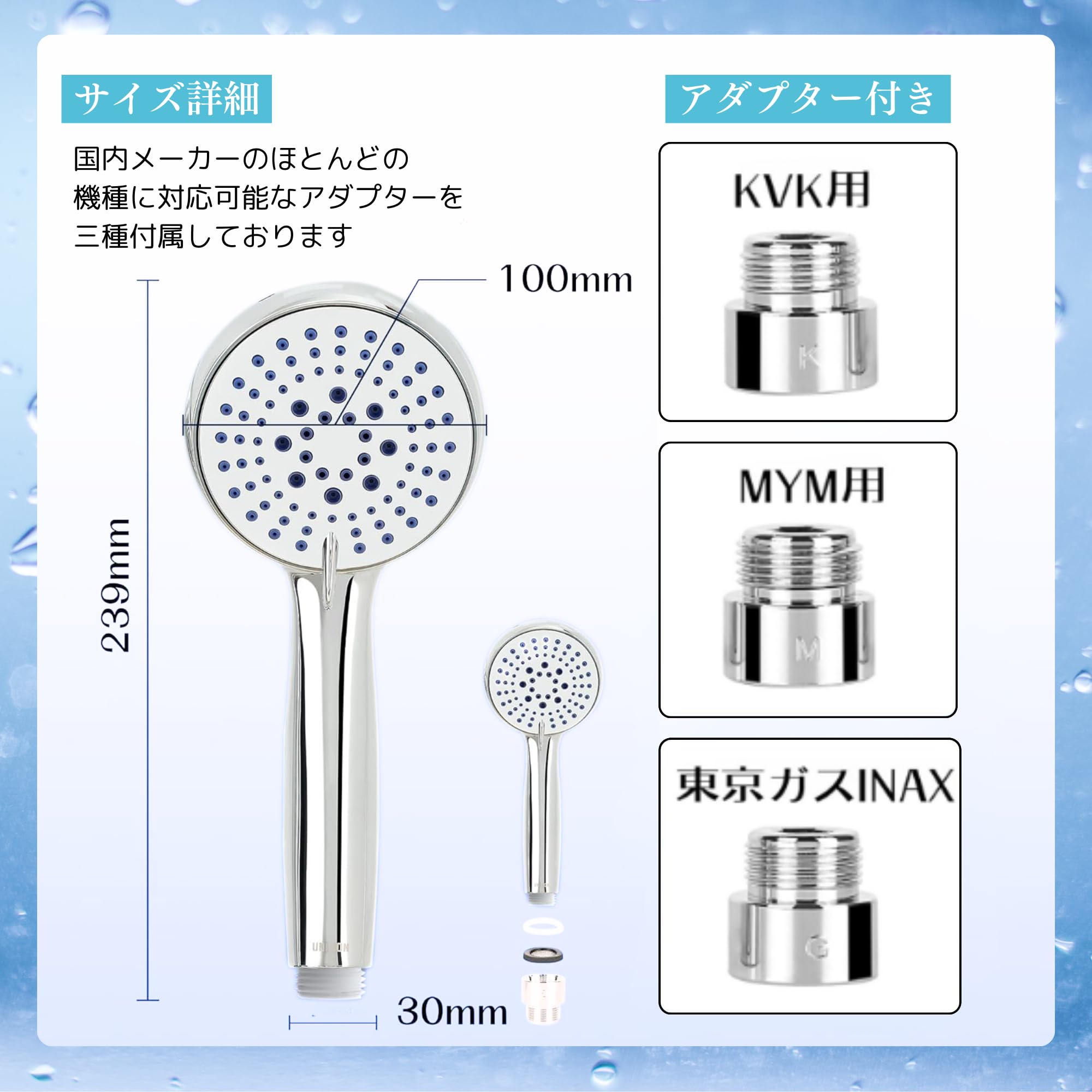 Amazon.co.jp: UNLYON シャワーヘッド ファインバブル 節水 高水圧