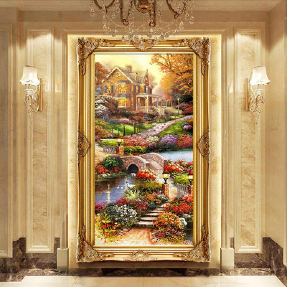 Broderie diamant fleurs et pont décoratif pour illuminer votre salon
