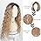 Fencca Ombre Light Brown Curly Wig Heat Synthetic Wig Long Brown Wavy Curly Wigs for Women Loose Curly Hair Wigs for Daily Party