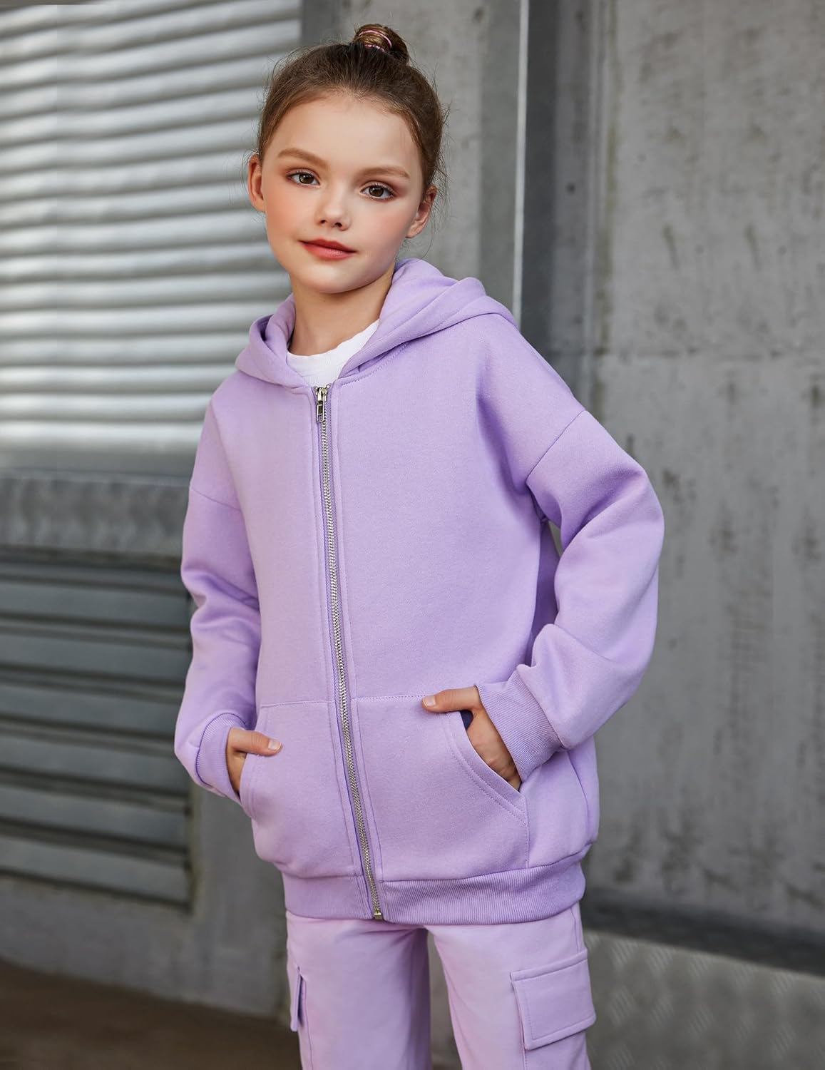 Arshiner Girls Zip Up Hoodies Teen Fleece Full-Zip Sweatshirts Jacket Casual Fall Hoodie with Pocket - Image 8