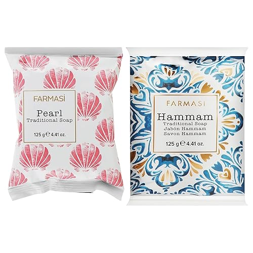 FARMASi Dúo de jabón tradicional perlas enriquecedoras y hammam vigorizante