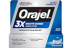 Orajel 3X for Mouth Sores: Maximum Strength Gel Tube 0.42oz