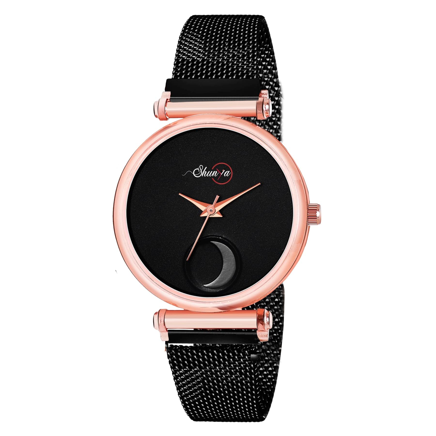 New Analog Black Moon Dial Designing Black Magnet Stainless Stile Woman & Girls Watch Pack of 1 (B09PNLR6WN) Amazon Price History, Amazon Price Tracker