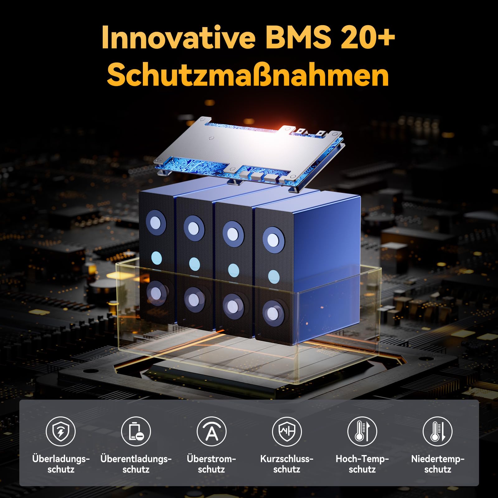 Power Queen LiFePO4 12V 100Ah Bluetooth Batterie, mit Tieftemperaturschutz und 100A BMS, Max. 15000 Zyklens,1280Wh Lithium Batterie geeignet für Trolling-Motoren, Boot