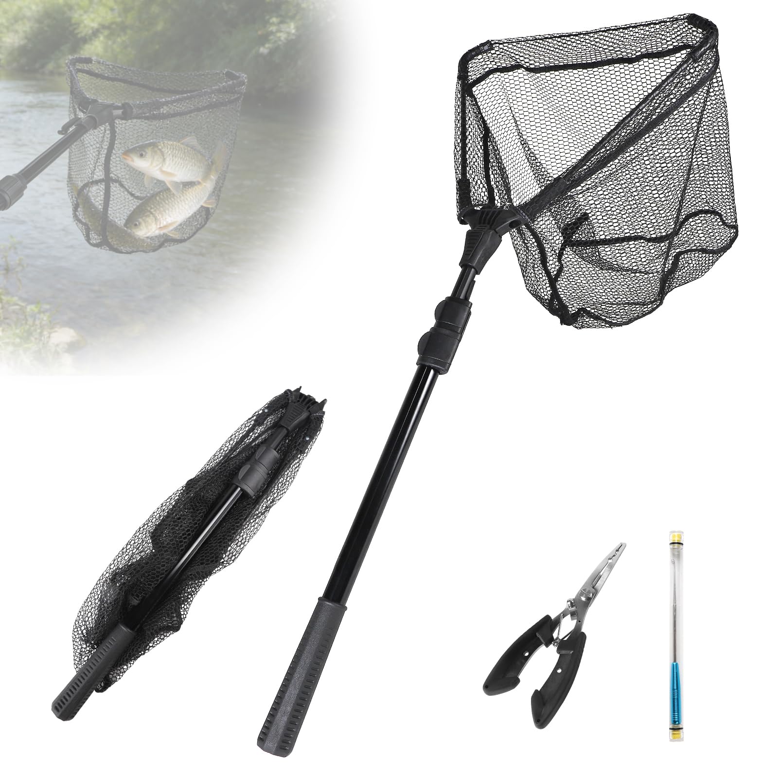 cprosp épuisette de pêche pliable