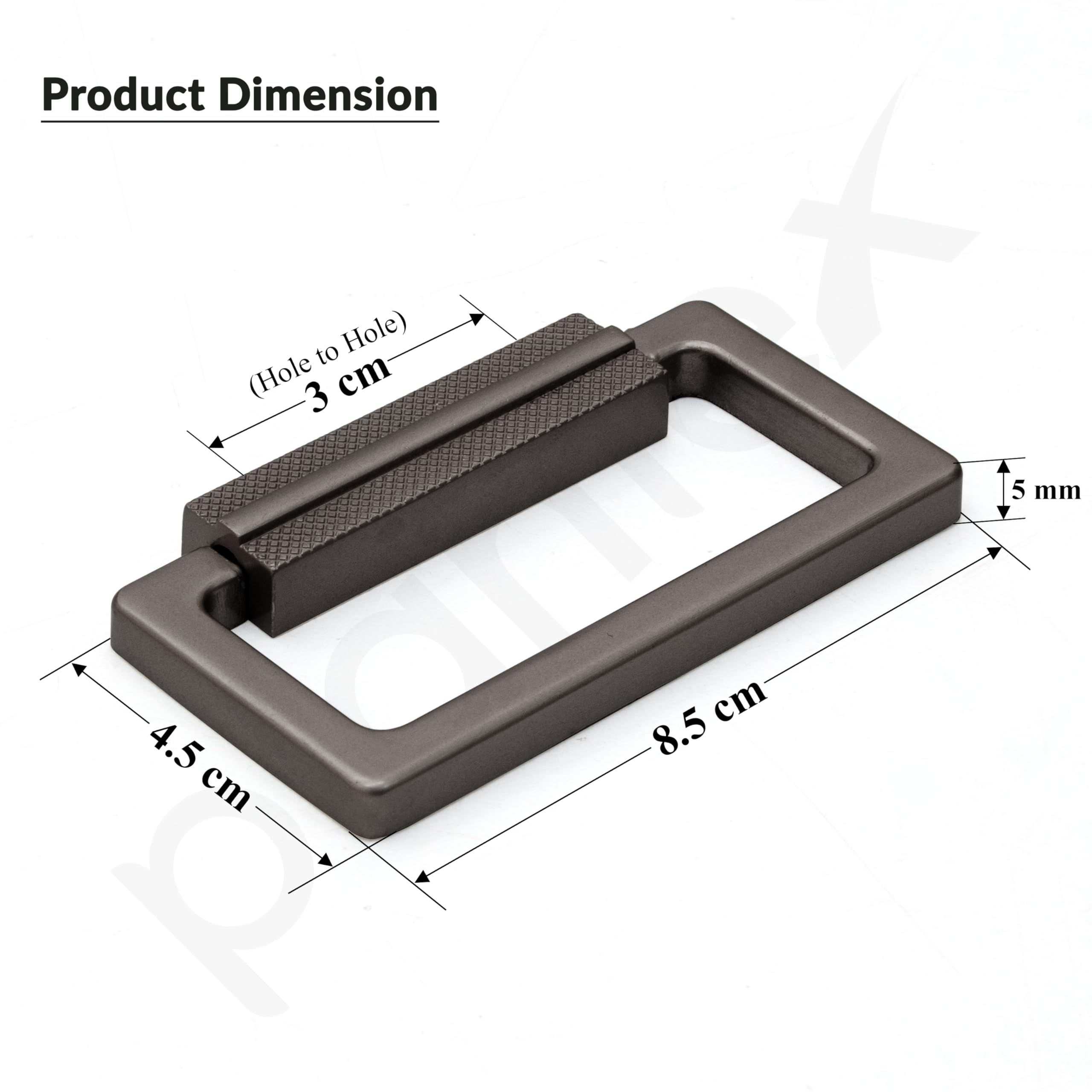 Plantex Rajwadi Drawer Kadi/Drawer Handle/Kadi for Drawers/Pull-Push Kadi for Home/Office Cabinet - Pack of 2 (Satin Black) — Amazon image 2