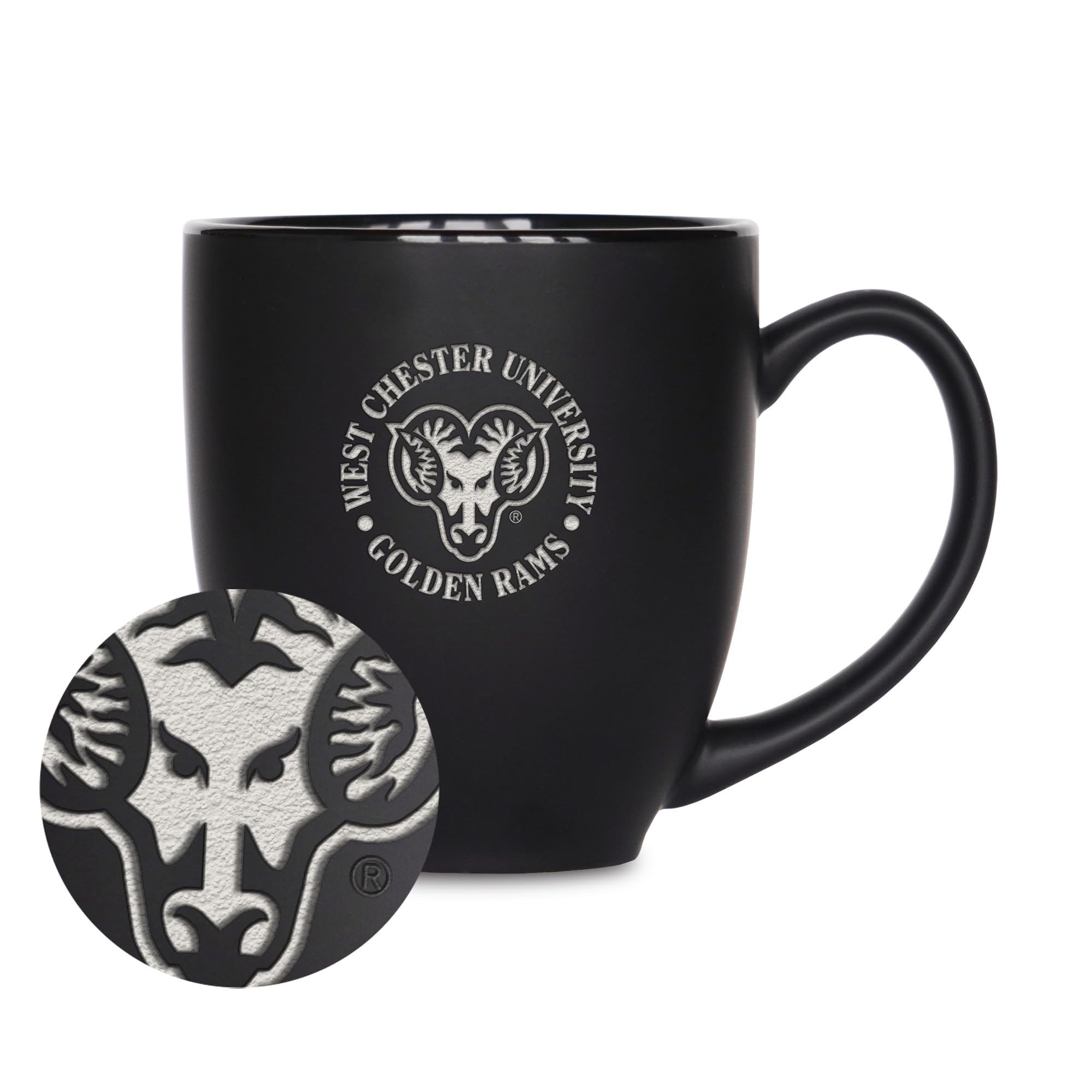 Mug West Chester Golden Rams en céramique noire de 445 ml