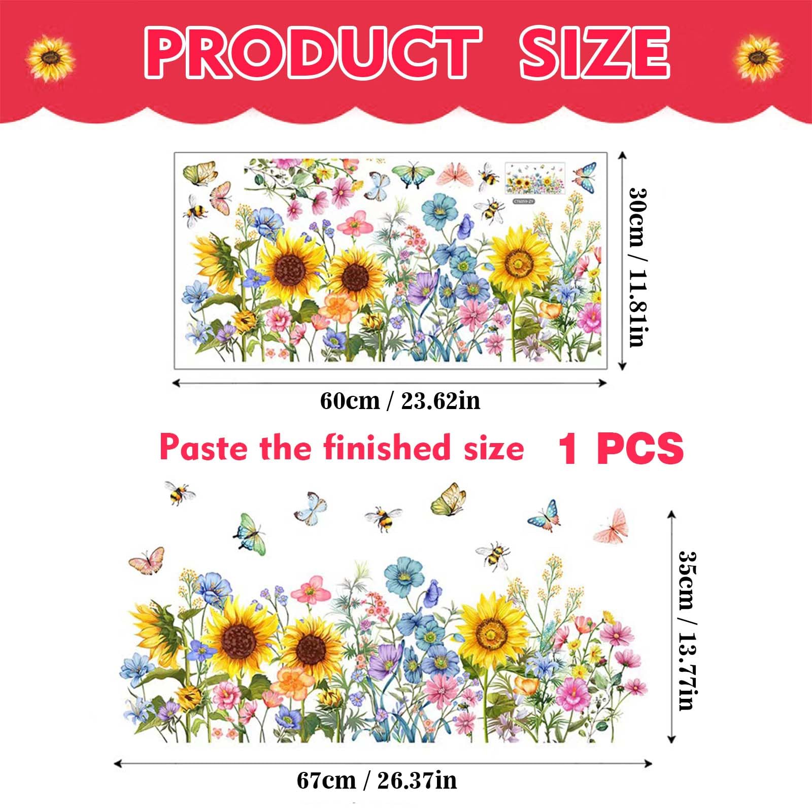 Fensterbilder Mit Blumen-Motiv – Selbstklebend, Wiederverwendbar & Wasserfarben-Optik Für Frühlings- & Sommerdeko