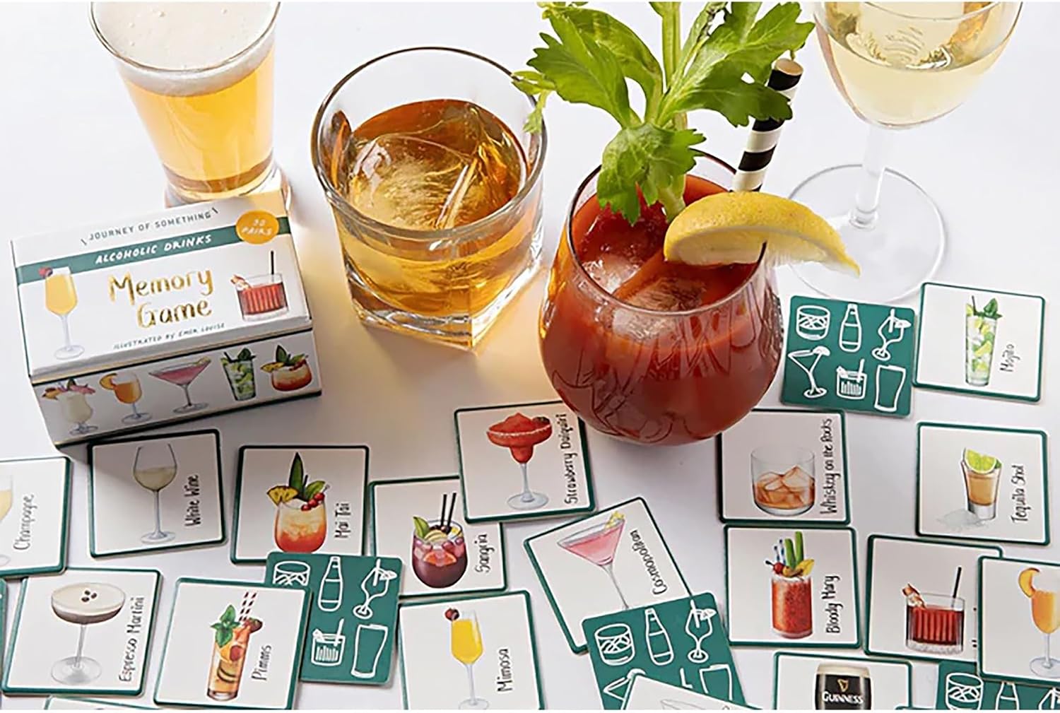 Journey of Something: Alcoholic Drinks Memory Game - 30 Pair Boozy Set image 5