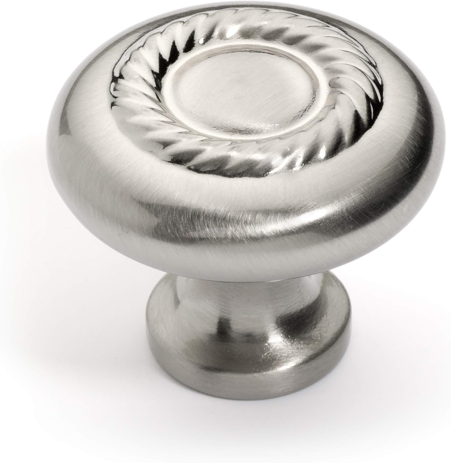 Dynasty Hardware K-5104-SN Rope Cabinet Hardware Knob, Satin Nickel