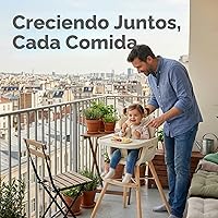 Vista 8 de Mallify Silla alta de madera 3 en 1, sillas altas convertibles para bebés y niños pequeños, silla alta para bebé con patas ajustables y bandeja apta