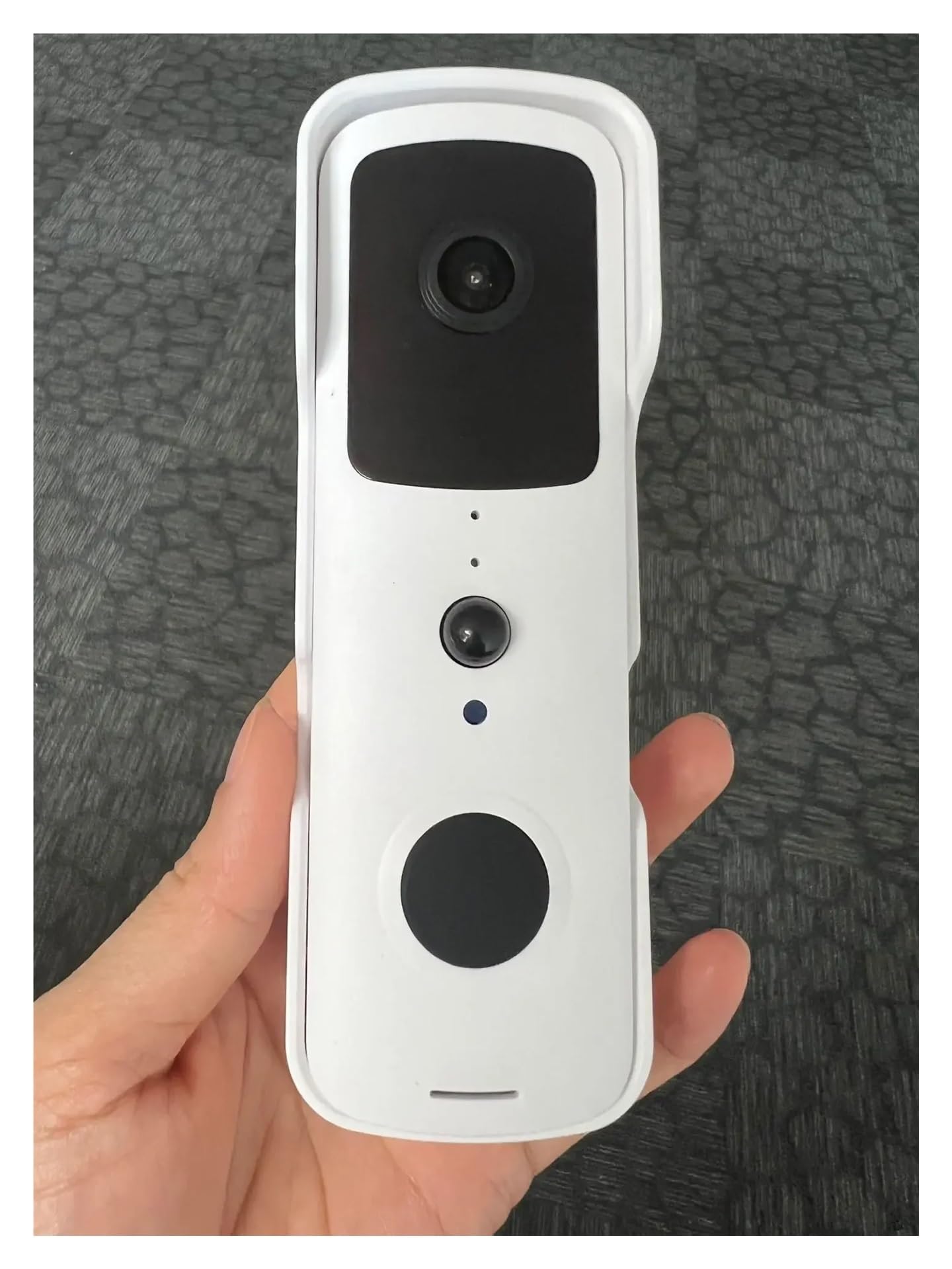 Portero automático. Timbre con video intelinte, wifi, resistente al agua, cámara de puerta, inalámbrico, monitoreo de audio bidireccional, tono de llamada, 1080p Videoportero(Black No Battery)