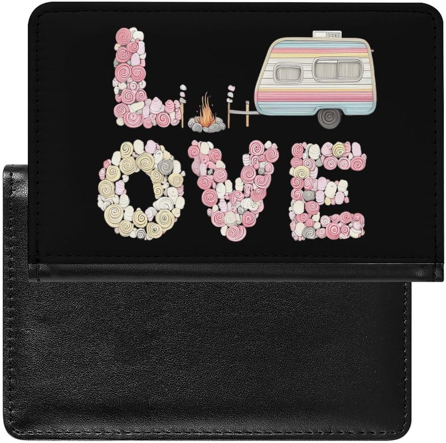 Camper Love Travel Passport Holder Passports Protective Cover for Women Men with Card Slots