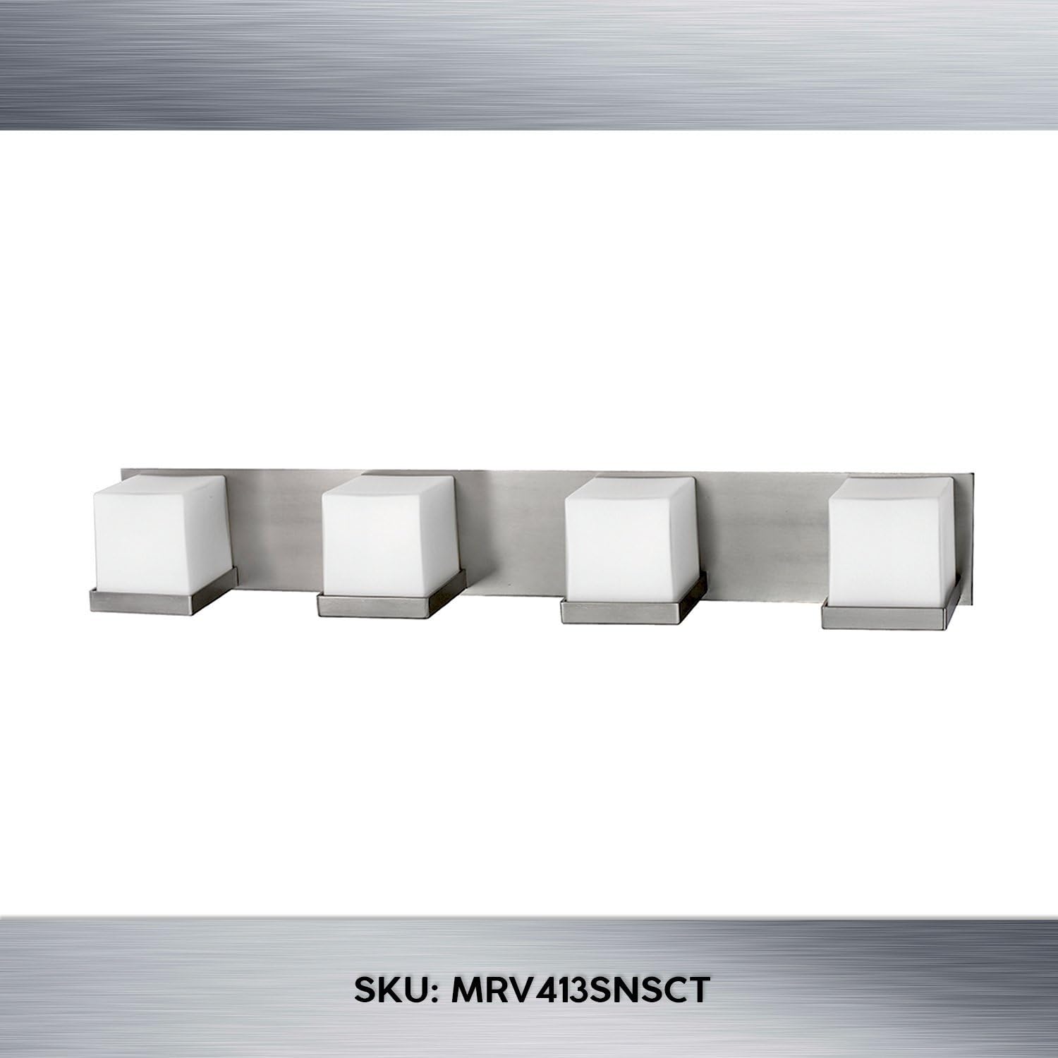 Uр Tо 50% оƒƒ AFX Lighting MRV413SNSCT Frosted Glass Vanity Light Fixture, Satin Nickel