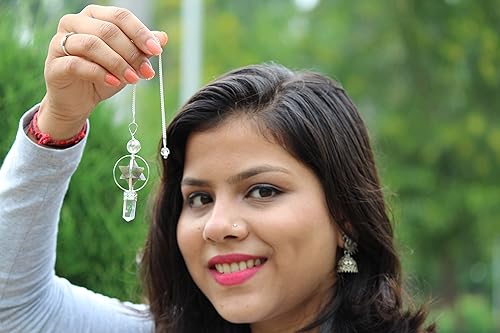 Miniatura 3 de Jet Energized Labradorita Spinning Merkaba Péndulo tallado Curación Reiki Radiestesia A+ Jet International Booklet La imagen es solo una referencia