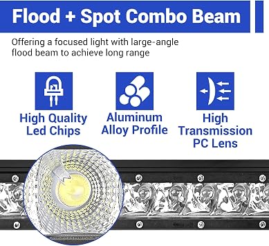 Mofun 22 150W LED Light Bar Kit & Front Hidden Lower Bumper Mounting Brackets Compatible with Chevy Silverado 1500 2007-2013
