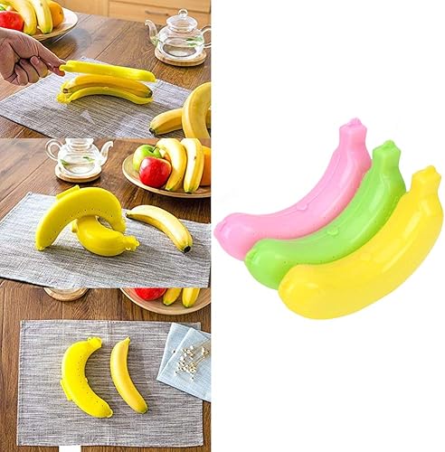 Miniatura 3 de AKOAK Paquete de 1 funda protectora de plátano, pequeña y portátil, caja de almacenamiento de frutas para almuerzo al aire libre, adecuada para