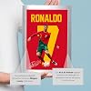 Cristiano Ronaldo Signed Poster Print – Portugal National Team Legend Tribute Wall Art with Signature & Jersey No.7 – Iconic Forward Memorabilia for Football Fans, A3 Poster Print (420x297mm)