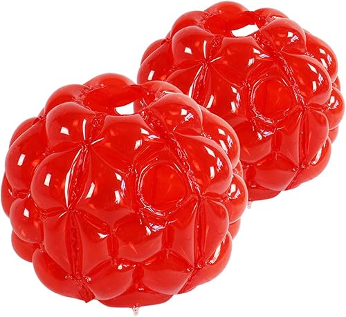 Vista 15 de SUNSHINEMALL Paquete de 2 bolas inflables de parachoques para niños y adultos, bolas gigantes de Zorb (36 pulgadas, rojo + azul)