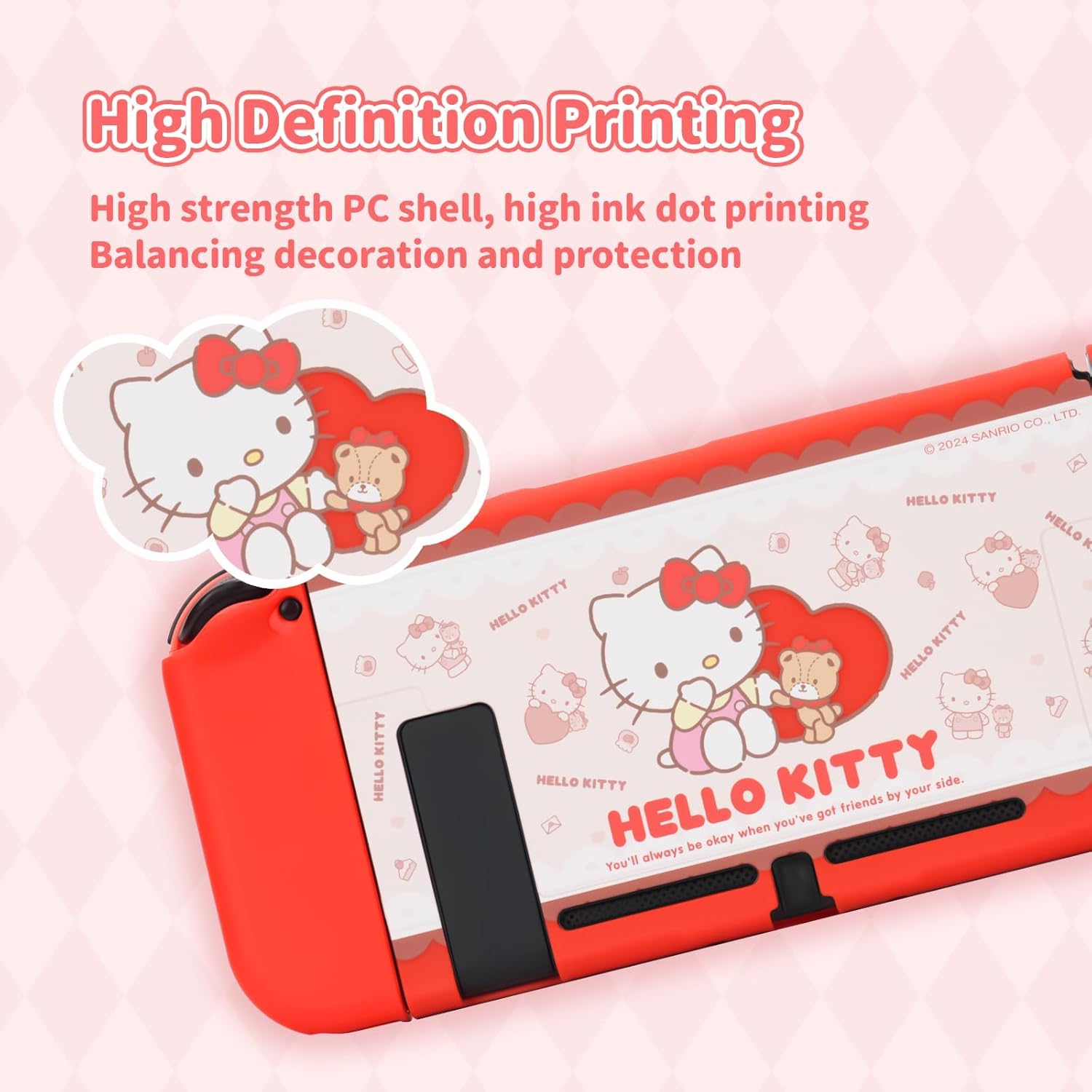Protective Shell Kawaii Cartoon Dockable Case for Switch,Anti-Scratch and Shock-Absorption Design Cover Skin - HLK (for Switch 2017) - Image 3