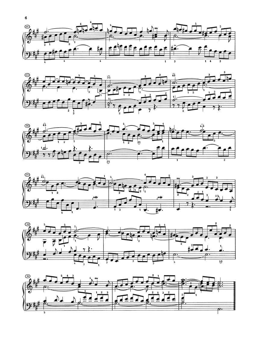 Suites anglaises bwv 806-811: Besetzung: Klavier zu zwei Händen
