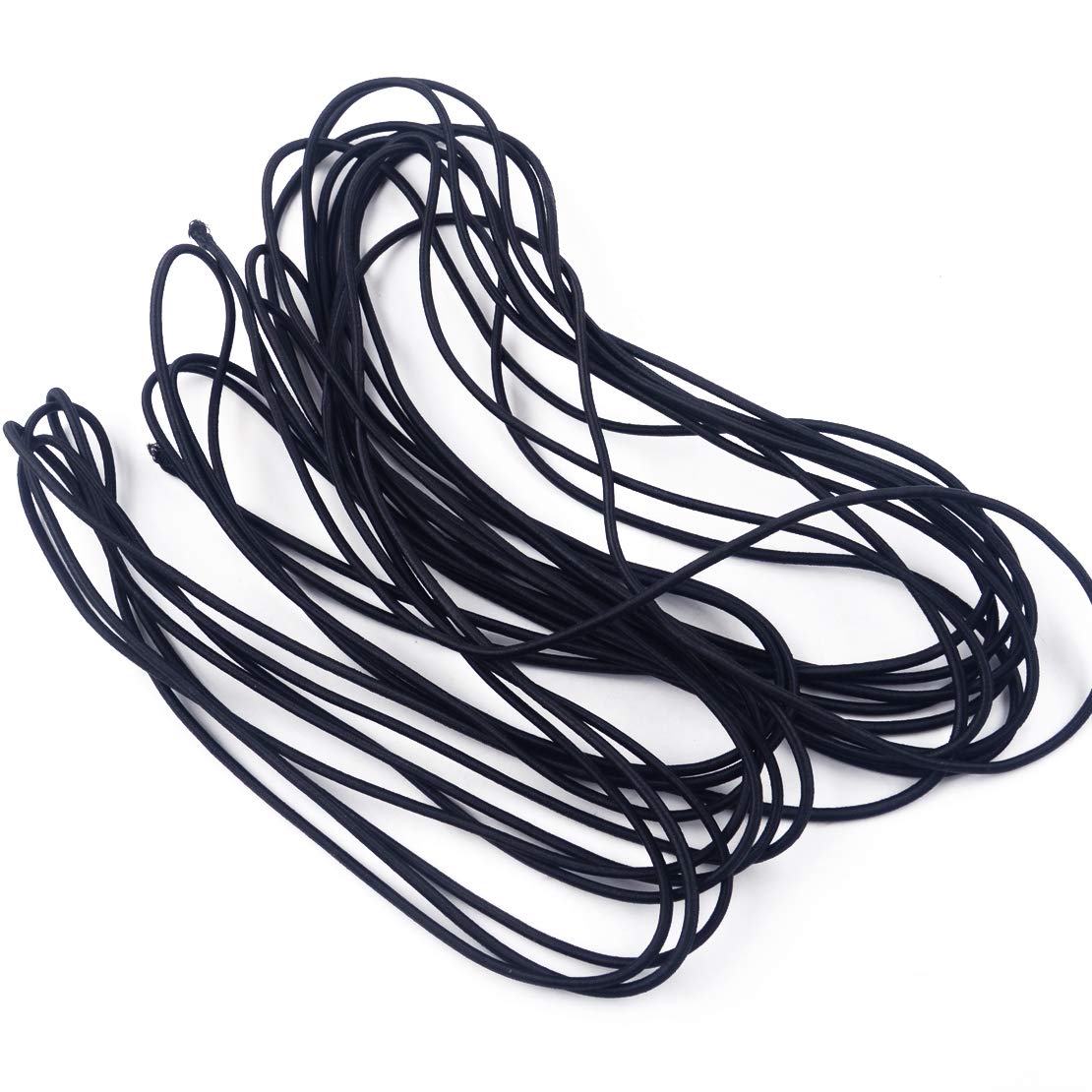 10 M x 3mm Black Strong Elastic Rope Bungee Shock Cord Heavy Duty Stretch String for Outdoor Roof Racks Trailers Ground Sheets Tarpaulin Kayaks Boats Caravans