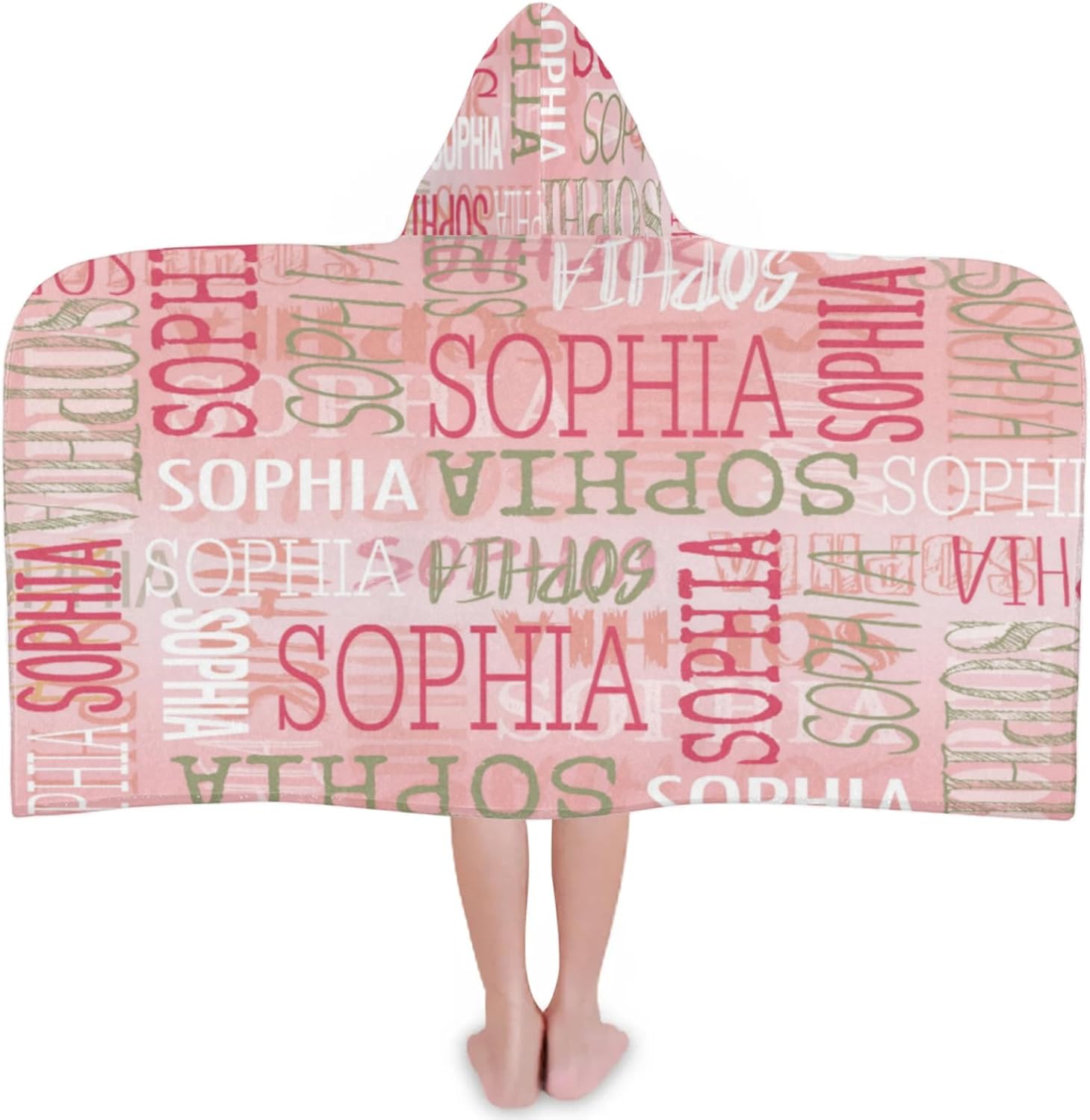 Personalized Kids Hooded Beach Towel Personalized Pool Towels with Name, Microfiber Quick Dry Custom Bath Towels with Hood, Custom Gifts, Gray