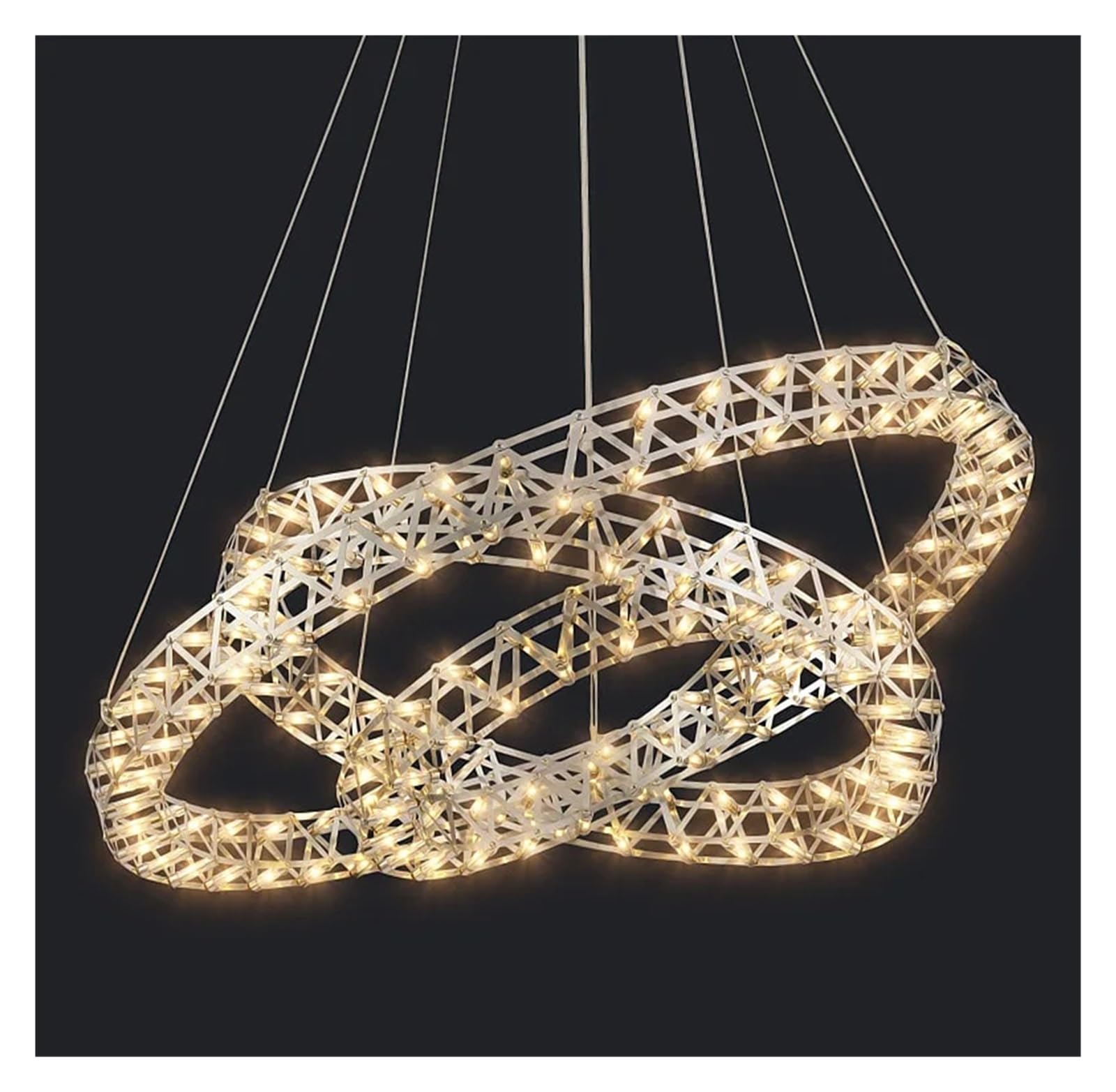 Lustre scandinave plafonnier LED cristal design table à manger moderne