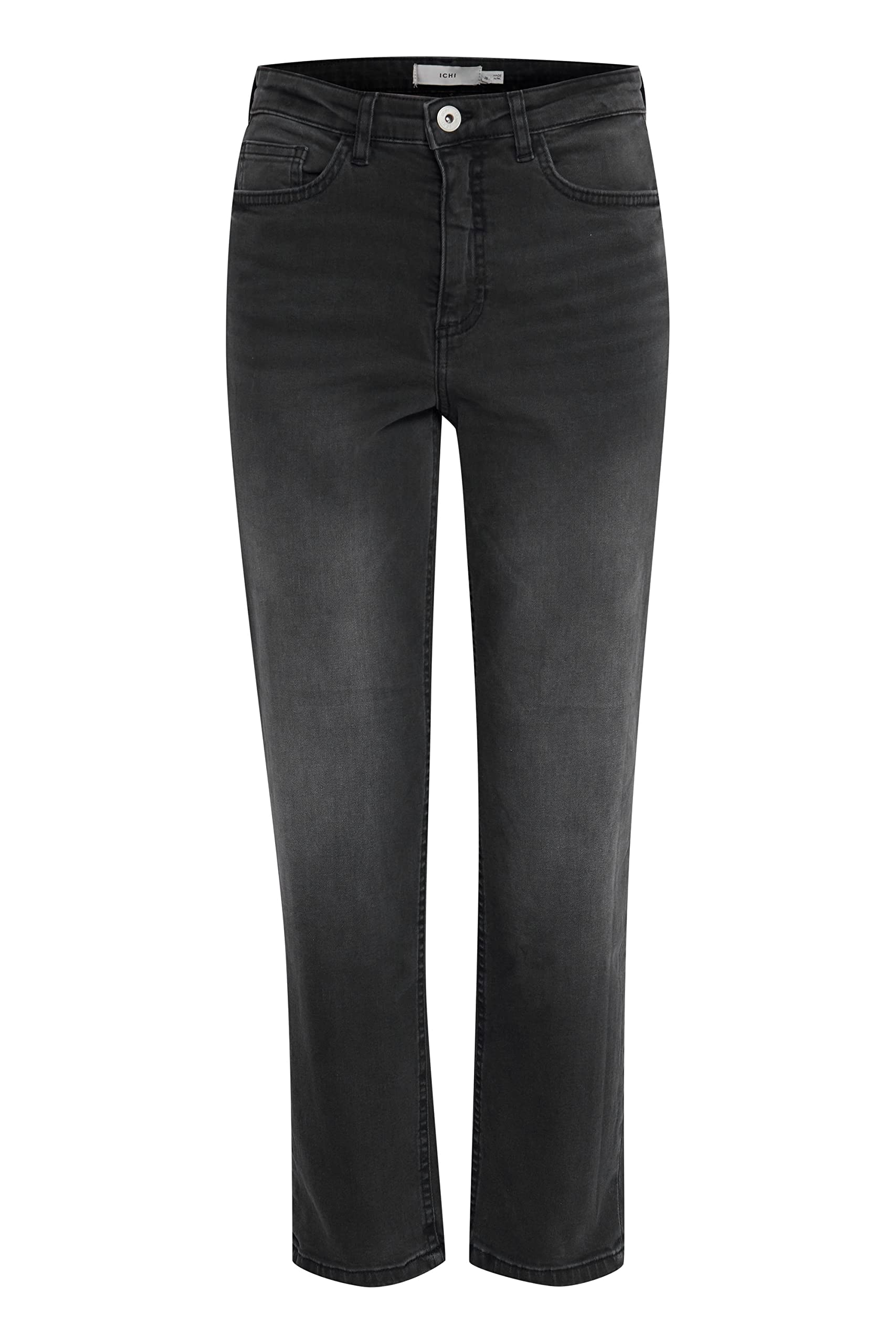 Ichi Women's Gray Raven Washed Grey Straight Leg Jeans - Straight Fit Jeans - W30 - Jeans