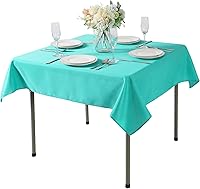 Vista 256 de Rectangle Tablecloth 90x132 inch Washable Polyester Fabric Table Cloth for Wedding Party Dining Banquet Decoration（90x132, Turquoise）
