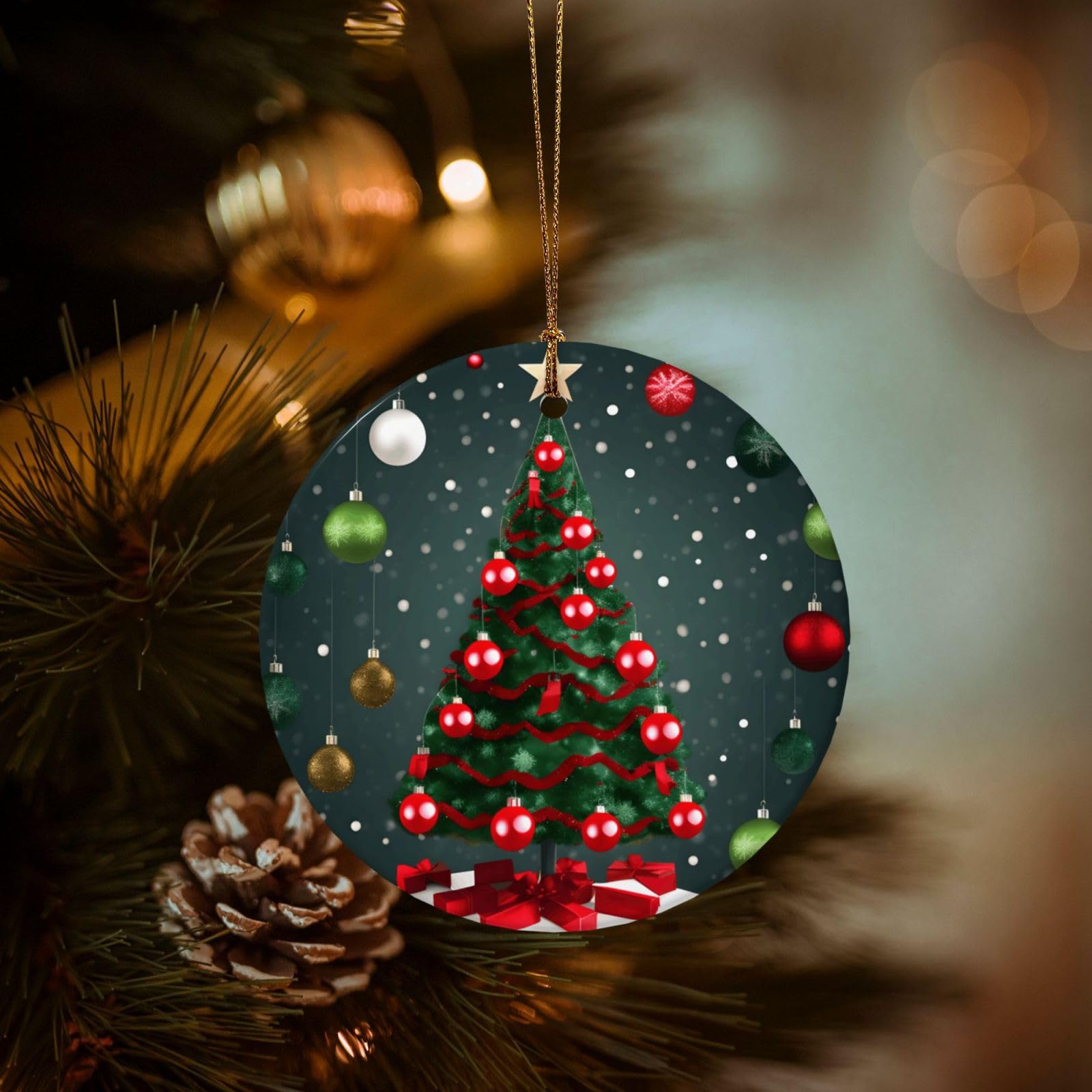 Kerstboom Acryl Versiering | 2D Klassiek Ophangbaar