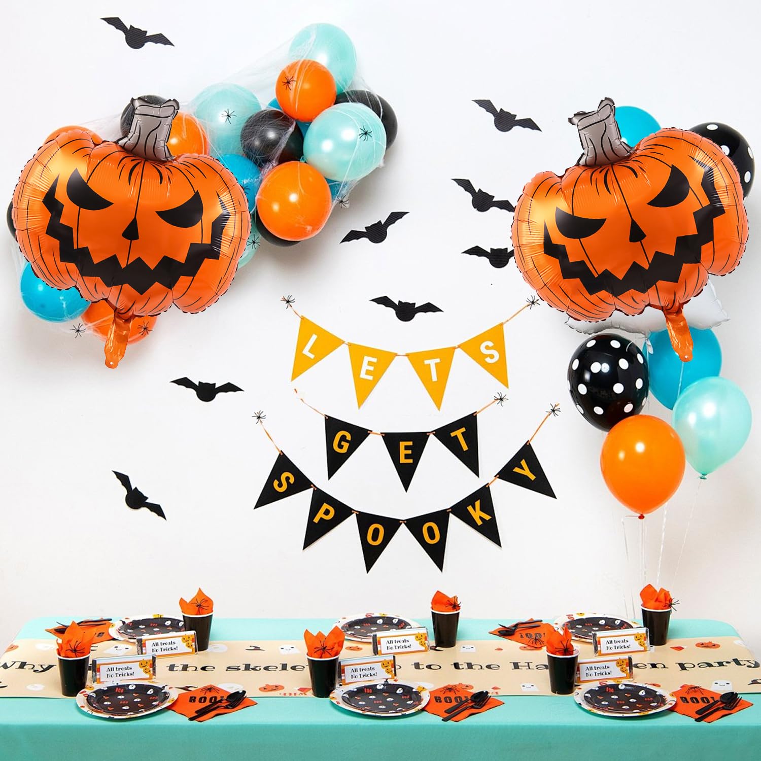 NAUZE 6Pieces Halloween Pumpkin Balloons Scary Novelty Balloons With Funny Face Halloween Themed Props for Adult Party Decor - Image 3