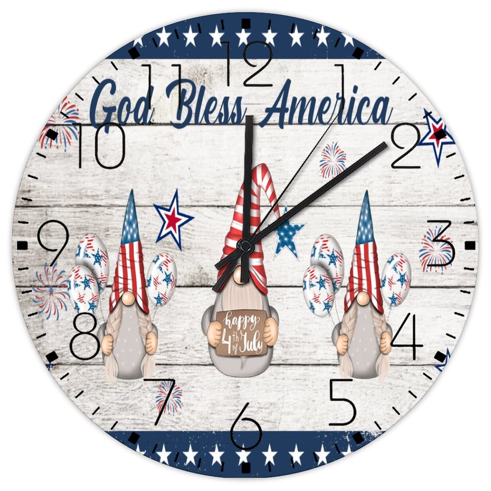 Horloge murale en bois drapeau américain, cadeau idéal pour les passionnés