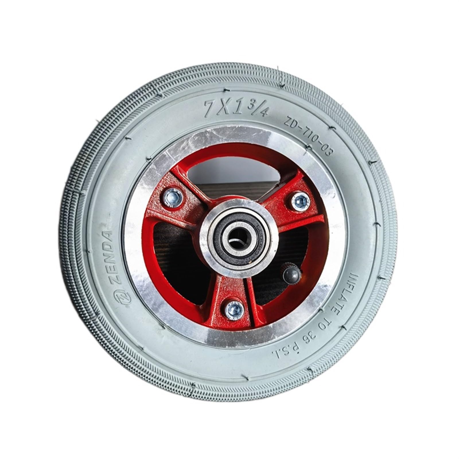 Roues en caoutchouc M8 M10 de 170mm gonflables pour diables de manutention