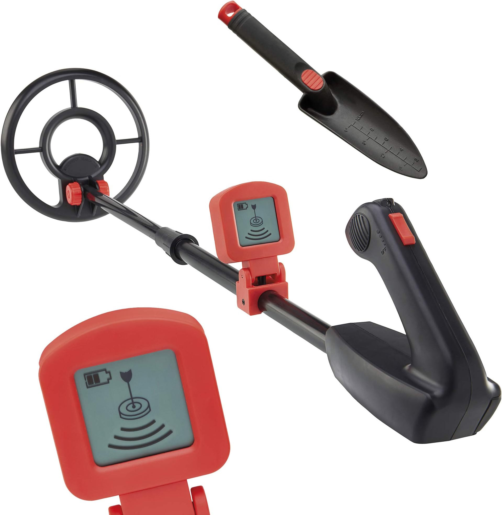 Zennox Metal Detector Set with Trowel, LCD Display, Waterproof Search Coil, Lightweight, Adjustable Handle for Kids & Beginners
