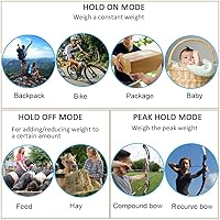 Vista 7 de Báscula digital de pescado, báscula electrónica para colgar peces con mango grande y cinta métrica, báscula de pesca de 110 libras / 110.2 lbs, 3