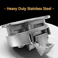 Vista 4 de Barco de acero inoxidable de 2 pulgadas redondo de acero inoxidable con cierre de leva, escotilla para puerta de cabina y cabina de caravana marina