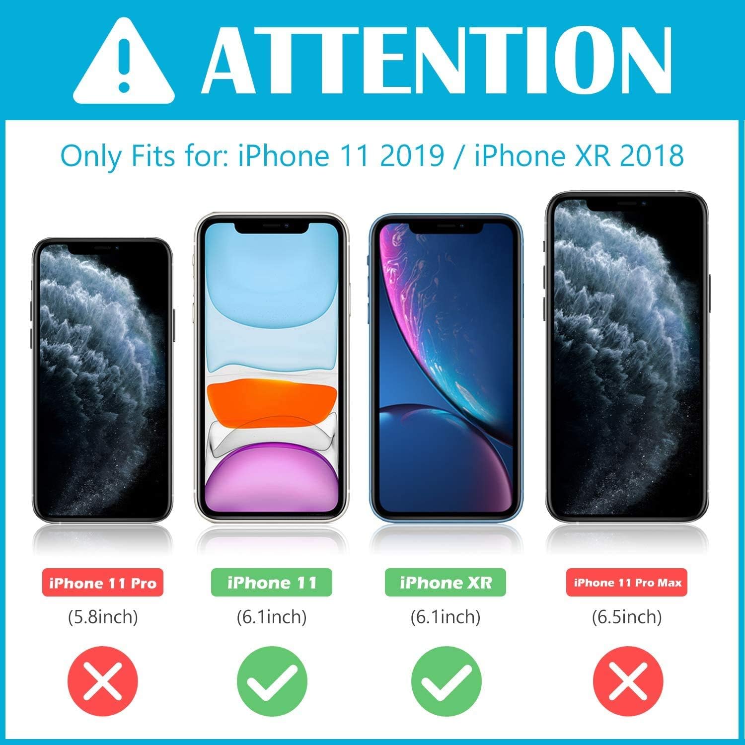 JOTO Privacy Screen Protector for iPhone 11 / iPhone XR, Anti-Spy Tempered Glass Film Screen Guard for 6.1" Apple iPhone 11 2019/ iPhone XR 2018 (2-Pack)
