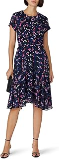 Rent The Runway Pre-Loved Blue Floral Ruched Dress - Buy now