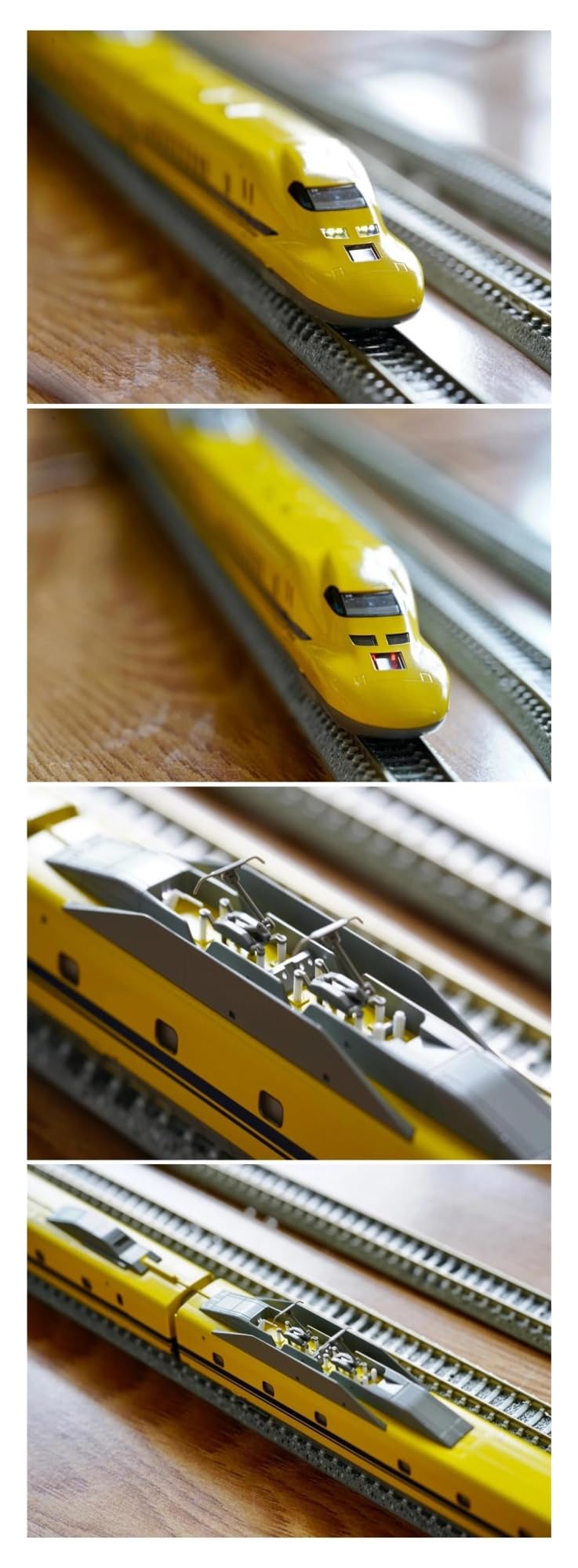 Tren a Escala Tipo N 1/160 para Modelo De Tren Serie 923 Coche Mantenimiento Línea Juego 7 Coches Amarillo