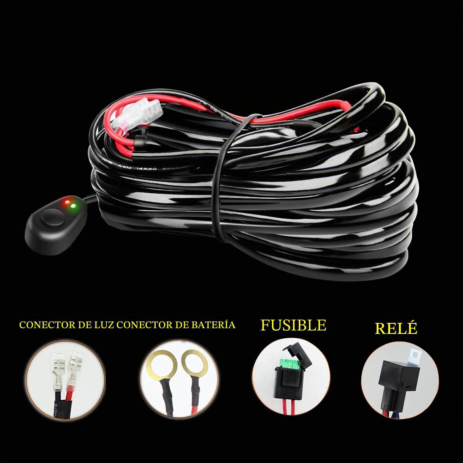 AUXTINGS 82cm 405W Barra LED Curvada Offroad Barra de luz LED con cableado DT 12V 24V Combo Beam Spot y Flood LED Luces de Trabajo para Tractor Coche Camión Barco 4x4 ATV,Impermeable
