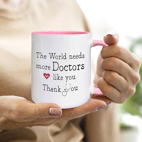 Miniatura 7 de Taza de café para médico, regalos para médicos, regalos de agradecimiento al médico, regalos de taza de té para mujeres y hombres, The World Needs