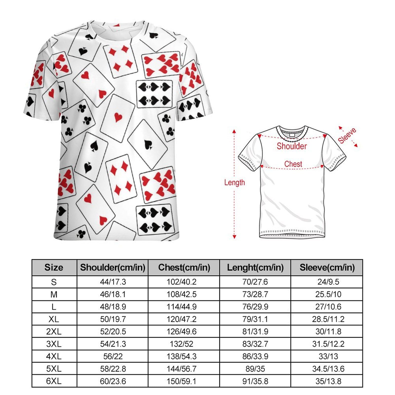 Amazon.co.jp: ユニセックス Tシャツ メンズ ポーカー カード トランプ 