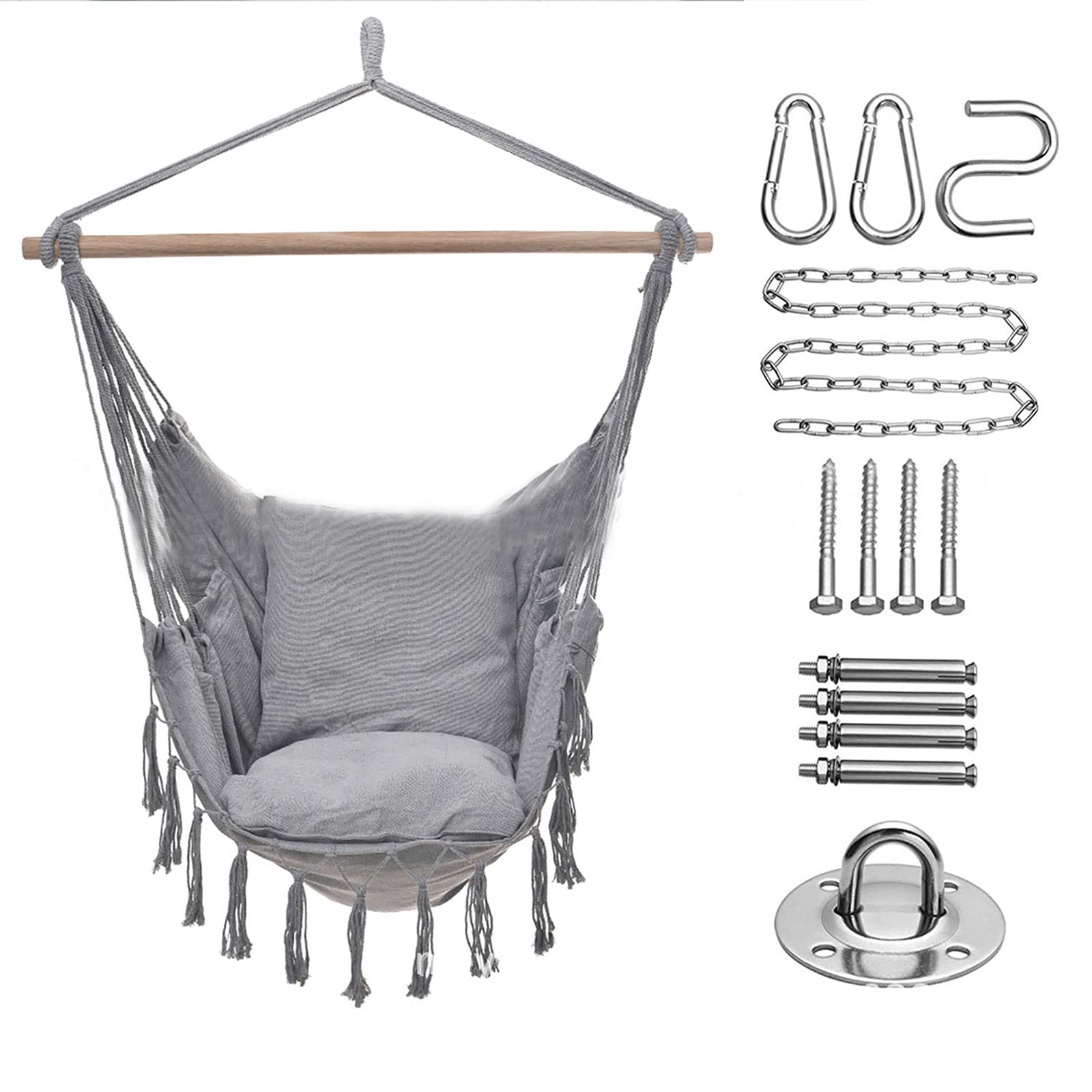 Balançoire Suspendue Rouge 3 Couches - Corde Réglable Jusqu'à 200kg - Plaisir Intime