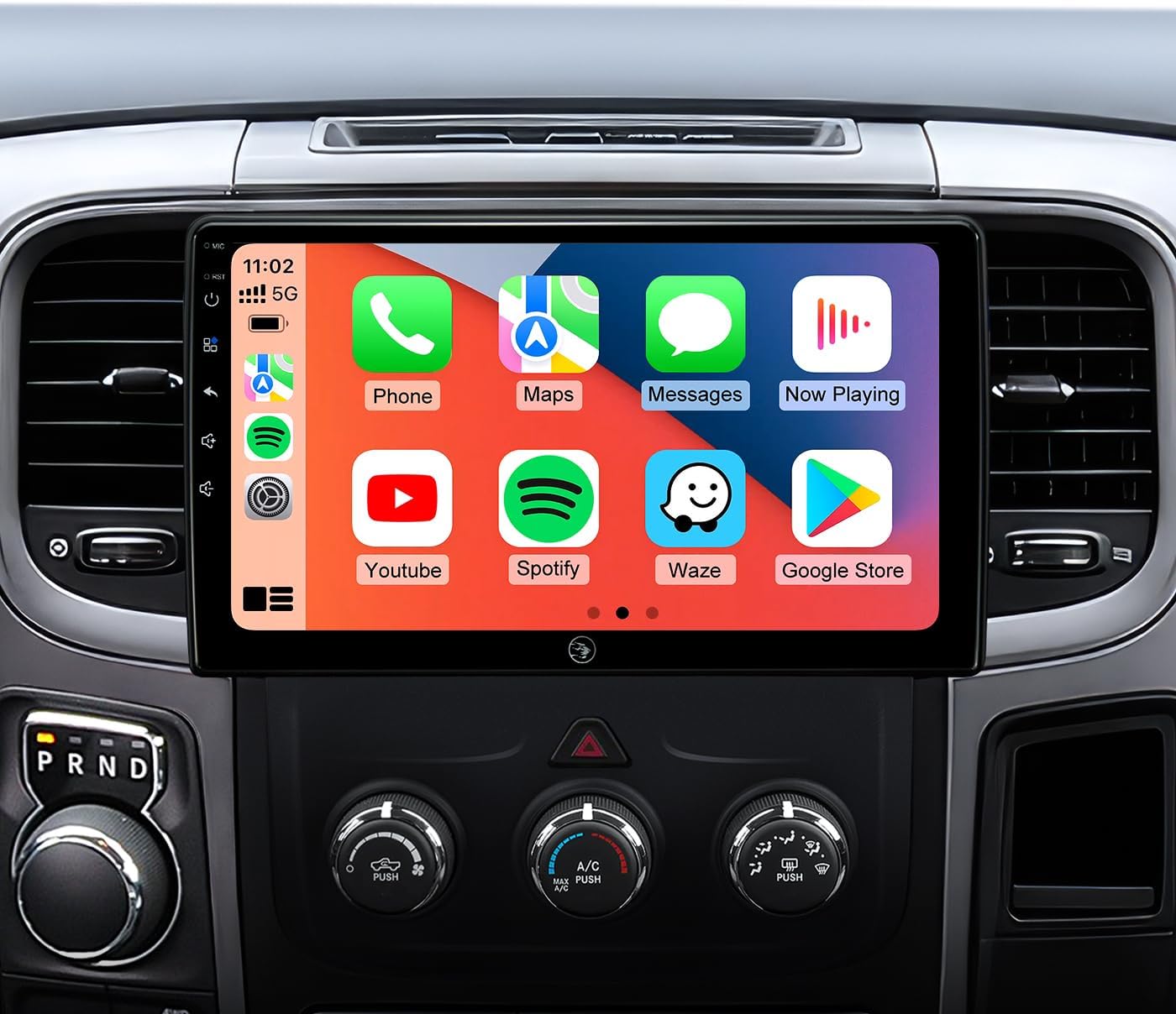 10.2inch Car Radio Stereo for Dodge Ram Pickup 1500 2500 3500 2013 2014 2015 2016 2017 2018 Wireless CarPlay & Android Auto, HD Touchscreen, Android 13, GPS Navigation, HD Backup Camera