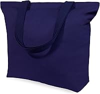 Vista 1 de TOPDesign - Paquete de 2 bolsas de lona con cierre magnético, bolsas de compras reutilizables, haz tus propios diseños creativos