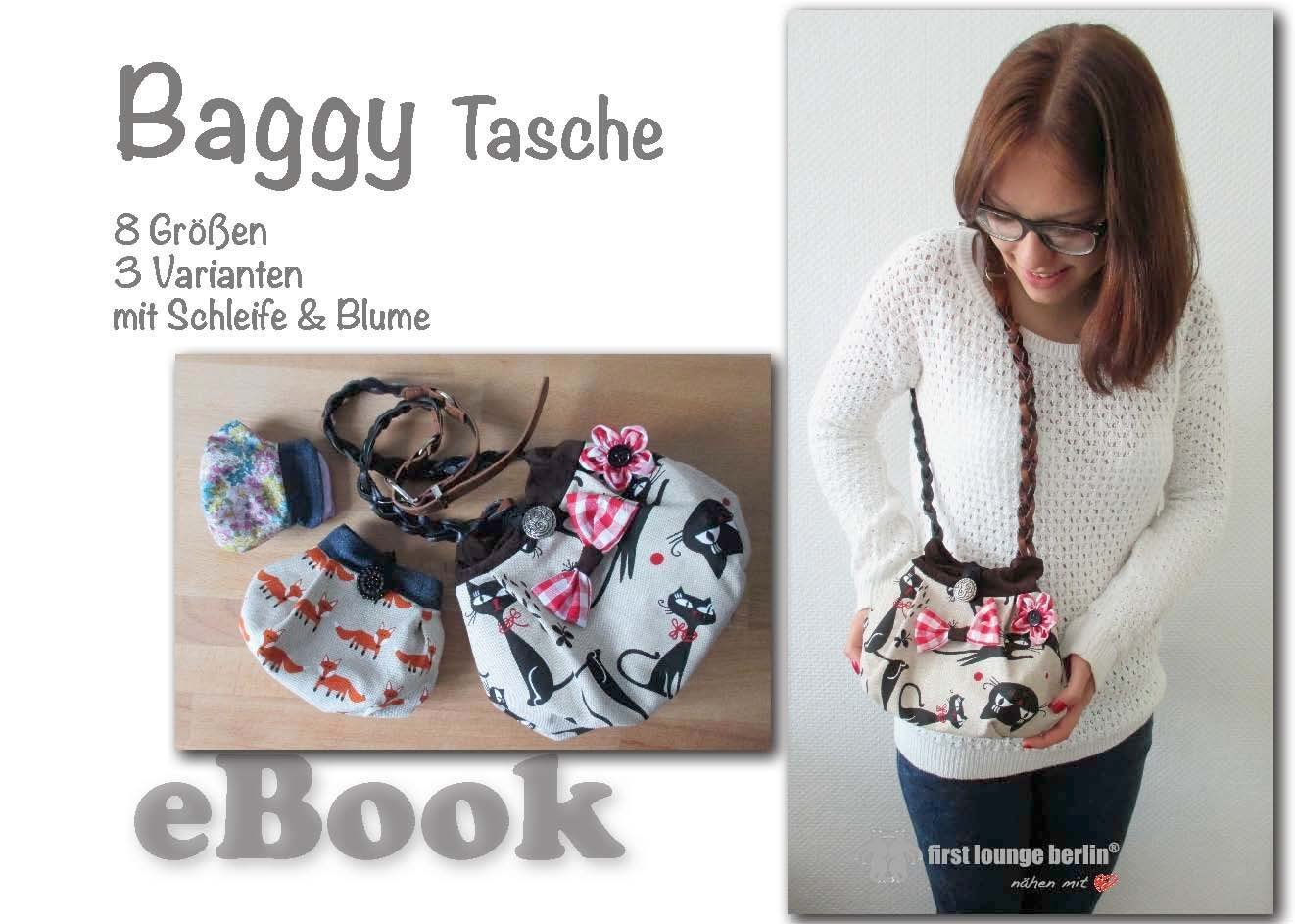 Baggy Nähanleitung mit Schnittmuster für kleine Tasche in 8 Größen [Download]