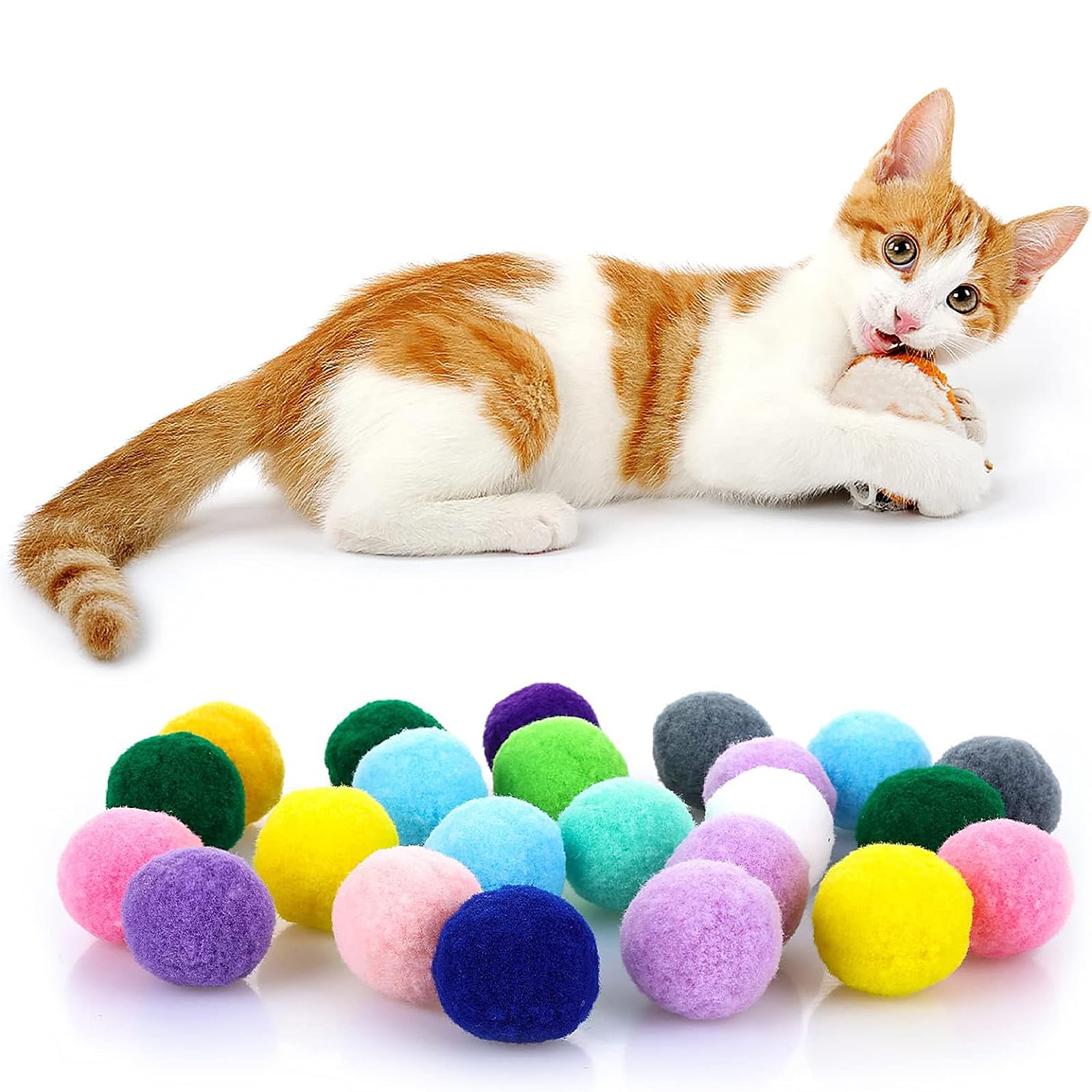 Palline Di Feltro Per Gatti: 6 Morbidi Pompon Colorati Per Ore Di Gioco E Divertimento!